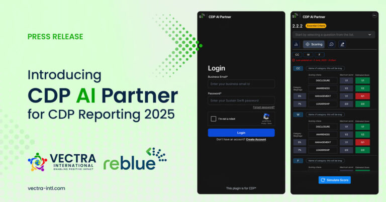 VECTRA International and Reblue Ventures have Launched CDP AI Partner For CDP Reporting 2025