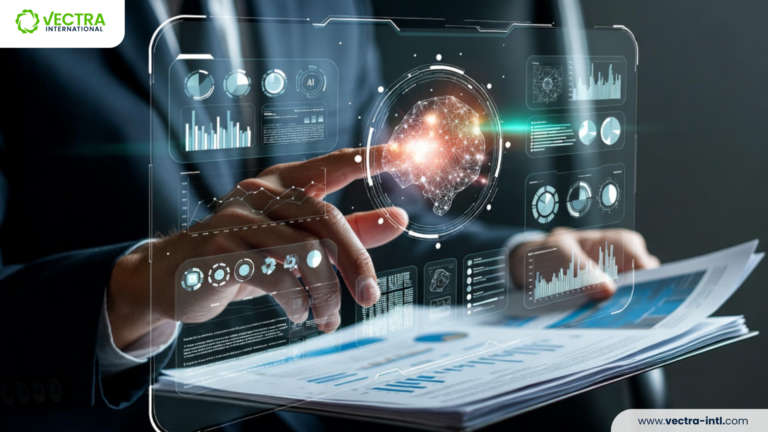 Business professionals using human-centric AI to improve operational decision-making while maintaining governance and cybersecurity.