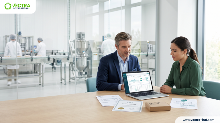 FMCG sustainability data review showing procurement and sustainability leaders assessing supplier evidence for a sourcing decision