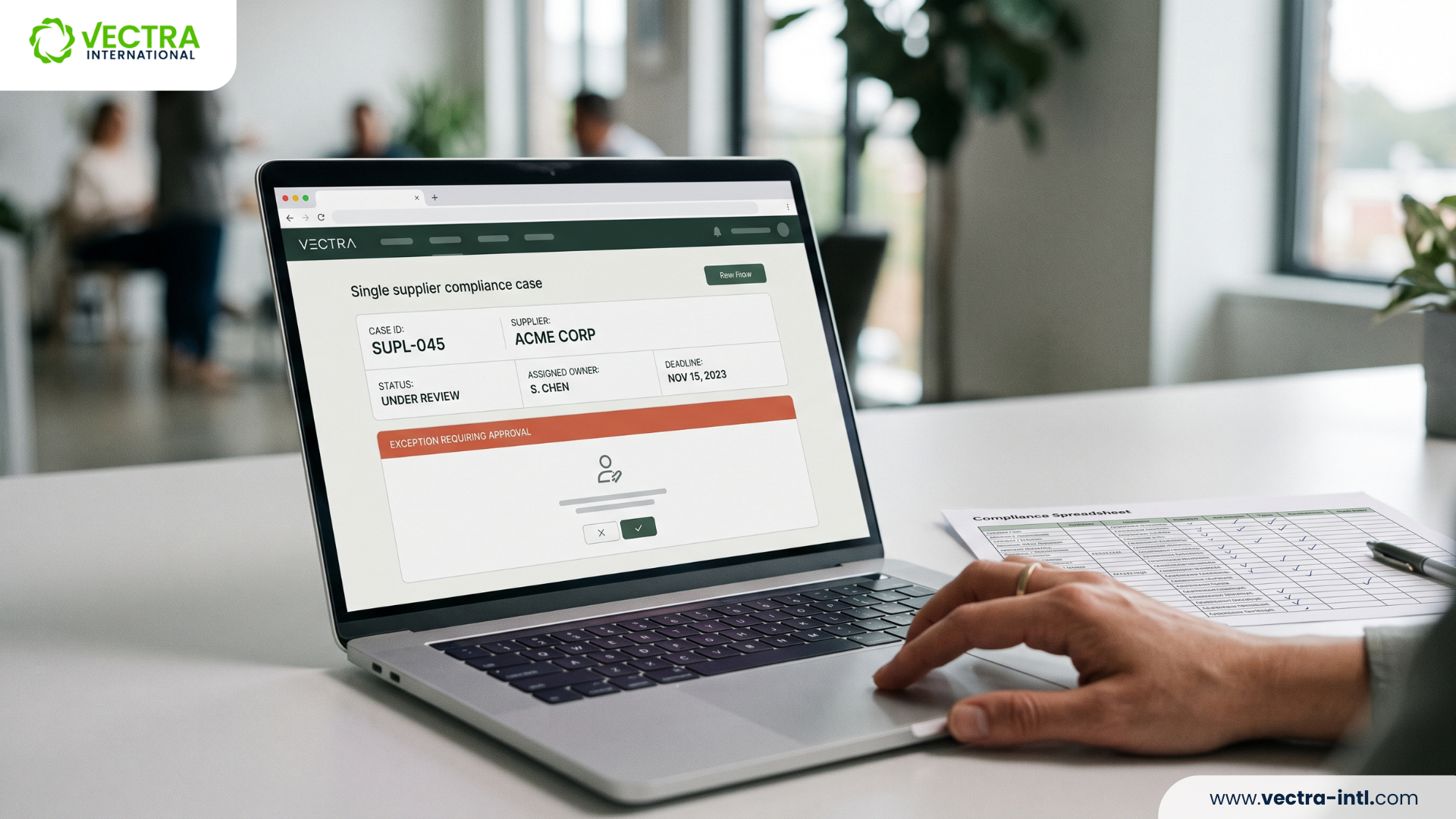 Digital compliance transformation professional using a digital compliance transformation workflow to replace spreadsheet-based tracking